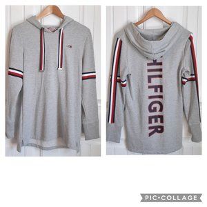 Tommy Hilfiger Gray Legging Length Spellout Hoodie NWT S